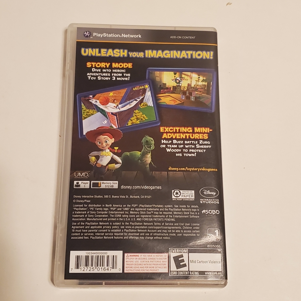 PSP Disney•Pixar Toy Stoy 3 game - Picture 2 of 3
